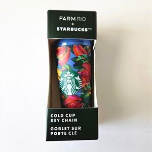 Starbucks + FARM Rio Cold Cup Keychain - NEW SEALED - 2025 Tumbler Iconic Prints